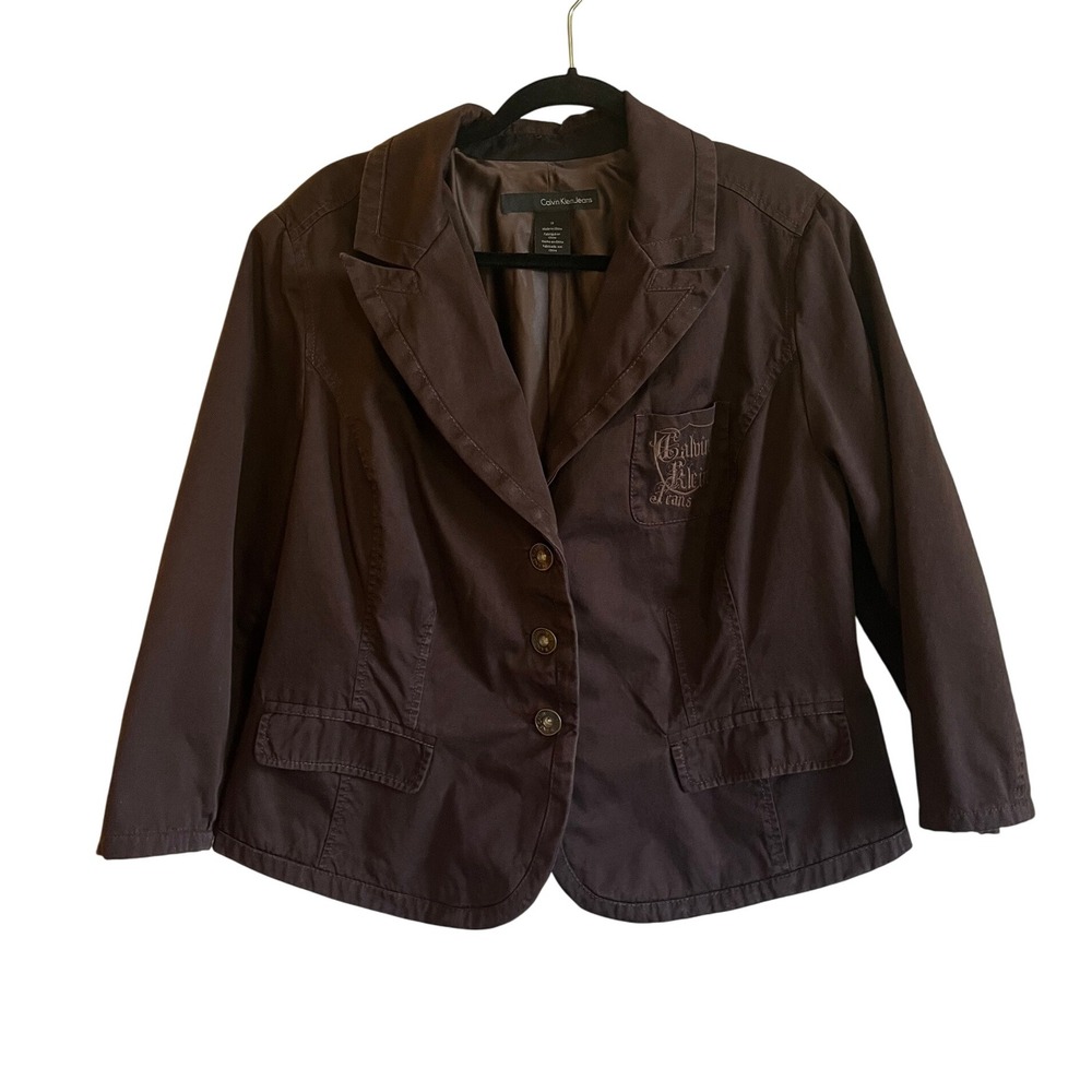 Calvin Klein Embroidered Preppy Y2K Blazer